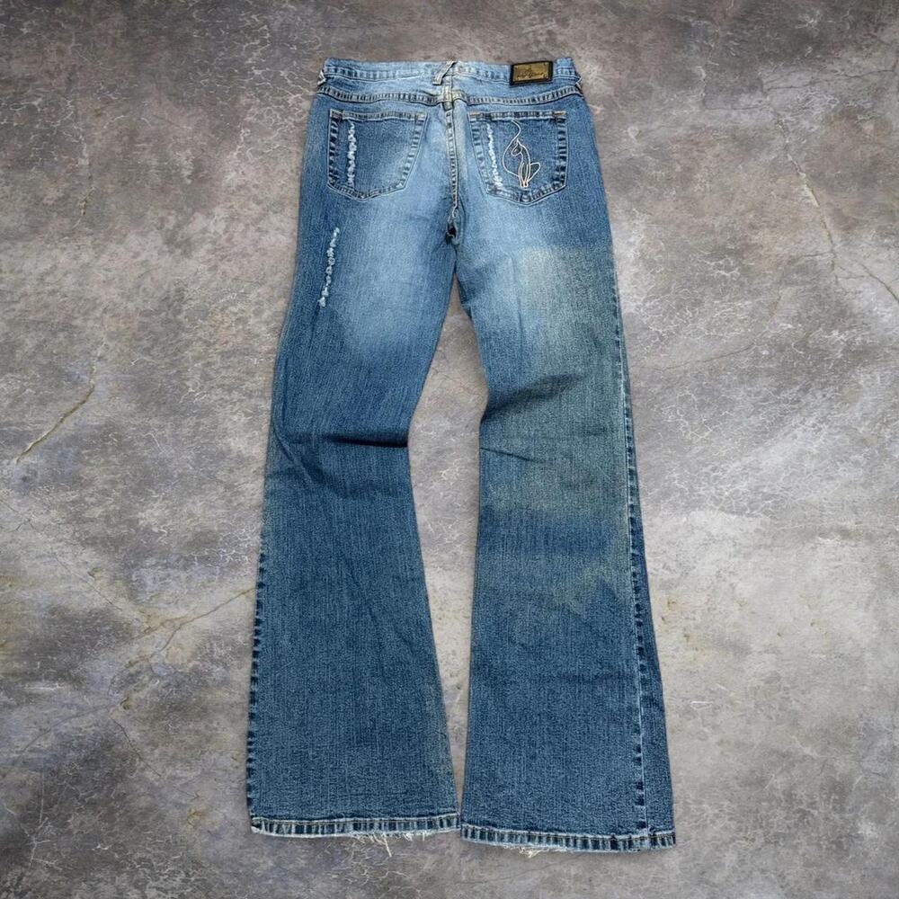 Y2k 2000s faded blue bootcut